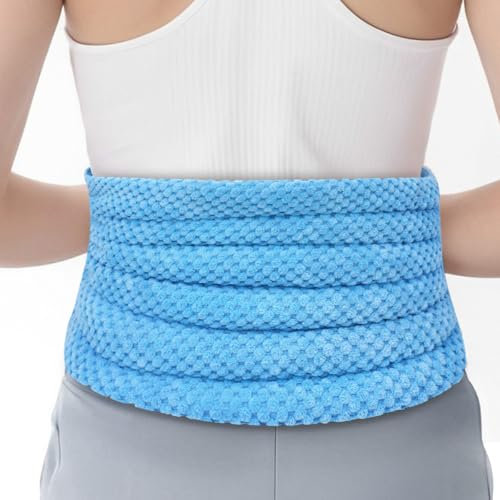 NEWGO Mikrowelle Wärme Körnerkissen für Rücken, Natürliche mit feuchter Wärme Heating Waist, Wärmegürtel Rücken Wärmekissen Körnerkissen für Krämpfe, Lendenwirbelsäule, Rückenschmerzen, Ischias