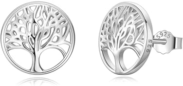 Lydreewam Boucles d'oreilles Arbre de Vie pour Femme Argent Sterling 925 pour Fête des Mères Anniversaire
