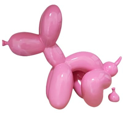 YOYUMI Scultura Palloncino Cacca Di Cane Ornamenti In Resina Decorazioni Per La Casa Mobili Per Ufficio - Rosa