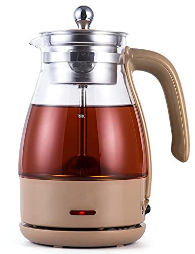 MXFKLJ Wasserkocher mit Tee-Ei, Kleiner elektrischer Teebereiter, Kaffeekessel, Warmhaltefunktion, LED-Anzeige, automatische Abschaltung, lebensmittelechter Edelstahl