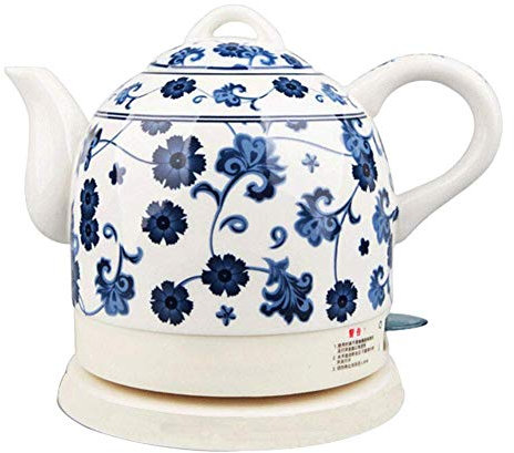 QHFTREX Kettle,Electric Ceramic Cordless White Kettle Teapot-retro 1l Jug, 1350w Water Fast For Tea, Coffee, Soup, Oatmeal-removable Base, Boil Dry Protection Quick Boil Kettle Decoration powerfully