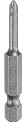 QUARKZMAN #1 Punta Cacciavite Croce PH1 con Attacco Esagonale da 1/4 Lunghezza 2 (50mm) in Acciaio S2 Magnetica Grado Industriale per Cacciavite Elettrico Punte Trapano 0.138 (3.5mm) Asta