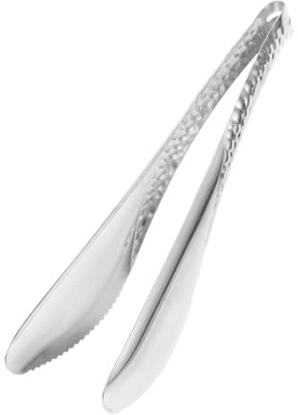 BEBEMOKO Metal Tongs for Cooking Heavy Duty BBQ Kitchen Utensil Clamp Versatile Stainless Steel Food Clip for Steak Grilling