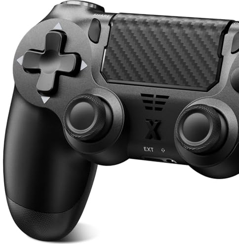 Suoxiom Wireless Controller for P4, Game Controller for P4/Slim/Pro/PC, Bluetooth Gamepad Joystick with Vibration Touch Panel, Upgraded Six-Axis Sensor, 3.5mm Audio Jack