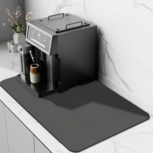 Tapis pour Machine à Café Tapis de Café Dos en Caoutchouc Absorbant Tapis de Séchage pour Vaisselle pour Plan de Travail de Cuisine Accessoires de Bar à Café pour Machine à Café Cafetière
