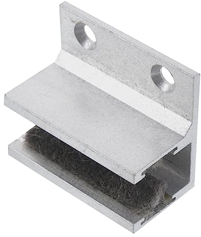 FOYTOKI Butée de Porte de Bain en Alliage D'aluminium Argenté, Guide Inférieur pour Porte en Verre 8-14 Mm, Facile à Nettoyer, Protection L'usure, pour Salle de Bain