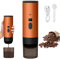 3 en 1 cafetera multicápsulas, cafetera portátil, cafetera expreso con cápsulas y café molido, cafetera eléctrica eléctrica, 15 bar, para oficina de viaje, camping casa (naranja)