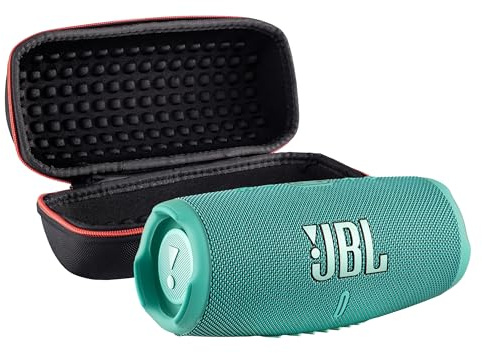 JBL Charge 5 - Altoparlante Bluetooth wireless (color foglia di tè), robusto IP67, impermeabile, per esterni, con bassi profondi e 20 ore di riproduzione, include custodia protettiva da viaggio per