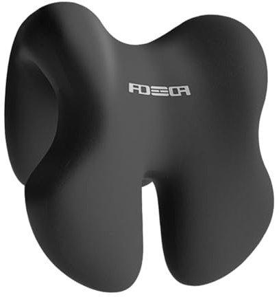Generic Cuscino Cervicale con Supporto per Il Collo, per Sedia Da Ufficio, Cuscino Ergonomico per Schienale, per Scrivania, per Leggere E Dormire a Casa, Nero