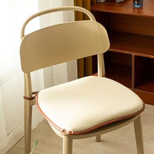 Memory Foam Chair Cushions with Ties, NonSlip Beige Upholstered Seat Pads for Dining Room & Office Chairs, Comfortable UShaped Cushions for Home & Outdoor Use