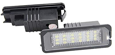 HFGDRH Kennzeichenleuchte Wasserdicht, 2x Auto Light 7 Xenon White Number Kennzeichen Licht Kit Fehlerfreie Auto-Styling for MK5 GTI MK6 MK7 Golf 5 Glof 6 Golf