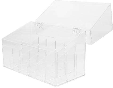 Gatuida Porte-maquillage Transparent pour Rouge à Lèvres et Gloss avec Couvercle, Boîte de Rangement en Ps Pratique et Peu Encombrante pour Usage Domestique