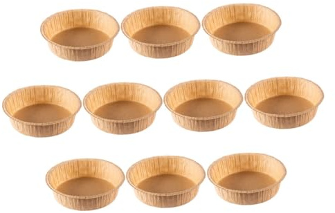 NIYANGLE 10 piezas Molde Desechable para Hornear Papel Resistente al Calor Antiadherente para Pasteles y Bizcochos Fácil Limpieza y Ahorro de Espacio