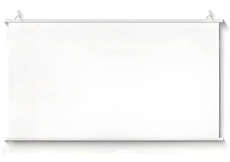 Ecran Retroprojecteur Retractable sans Cadre 4K Ultra HD Toile de Projection Rangement par Enroulement Écran Blanc Videoprojecteur Idéal pour Les Bureaux et Les Salles de Classe(133 * 75cm)