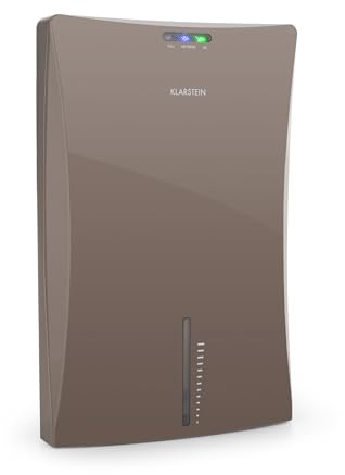 Klarstein Drybest 2000 2G Déshumidificateur - Déshumidificateur d'air 700 ml/jour, 70 W de puissance, réservoir d'eau de 2 L, arrêt automatique, LED de fonctionnement, silencieux, gris