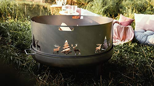 Funkenschutz mit Wildmotiv für alle Feuerschalen Ø80cm