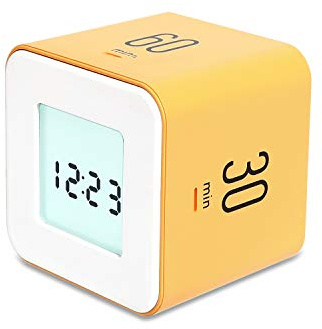 mooas Temporizador de Cubo múltiple/Temporizador Giratorio, operación Simple, Reloj y Temporizador (Amarillo)