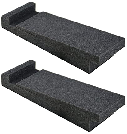 Locisne Paquete de 2 almohadillas de altavoz de aislamiento soportes de escritorio de estudio acústico, espuma acústica para la mayoría 3 -10, 30 * 10 * 4,5 cm