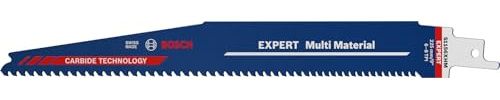 Bosch 10x EXPERT Multi Material S1156XHM fram- och återgående sågblad (för Gjutjärn, Trä med hårdmetall, Längd 225 mm, Professional Tillbehör Tigersåg)