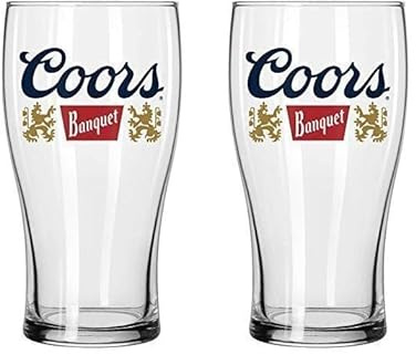 Coors Banquet Tulip Pint Glass - Set of 2