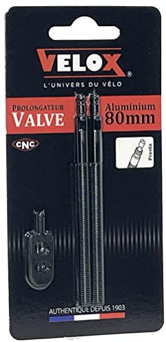 Velox Ventilverlängerungen 80 mm - Schwarz, Paar, 80 mm, Presta