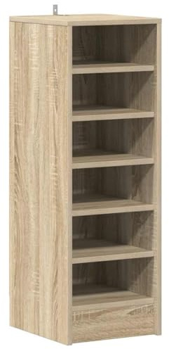 vidaXL Zapatero Madera contrachapada Roble Sonoma 31,5x35x90 cm