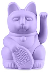 DONKEY Lucky Cat Mini | Lilac - Japanische Glücksbringer Winkekatze in Lila, 9,8 cm hoch