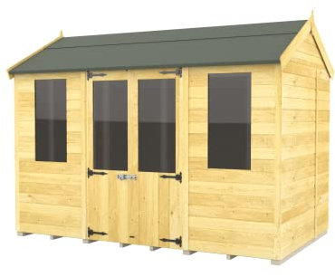 Total Sheds 10x6 Apex Summer House Double Doors Garden Building Delivery Anywhere In The U.K Fast 2-5 Days