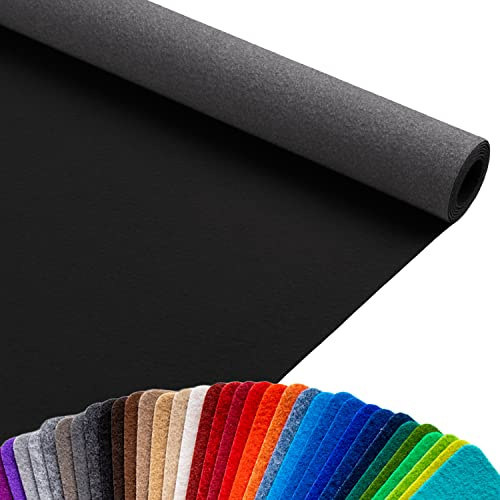 Primaflor Messeteppich Podium | Schwarz | 150 x 2000 cm | Flacher Eventteppich aus 100 % Polypropylen, CFL-S1, Precoat-Rücken, 2 mm hoch, für Messe und Event