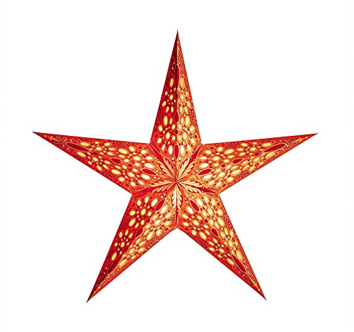 mitienda mit Liebe gemacht Papierstern Festival orange S zum Beleuchten und Aufhängen Weihnachtsstern Recyclingpapier