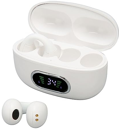 X9 Sprachübersetzer-Ohrhörer, Echtzeit-Übersetzung, Clip-On-Bluetooth-Übersetzer-Ohrhörer Unterstützen 144 Sprachen Online-Übersetzung, für Android, für IOS, für Windows OS (Weiss)