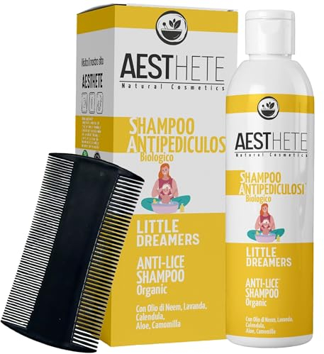 Shampoo Pidocchi e Lendini Forte 200ml per Bambini e Adulti Biologico | Trattamento Naturale con Olio di Neem e Lavanda | Azione Purificante Intensiva per Capelli Puliti e Protetti | Made in Italy