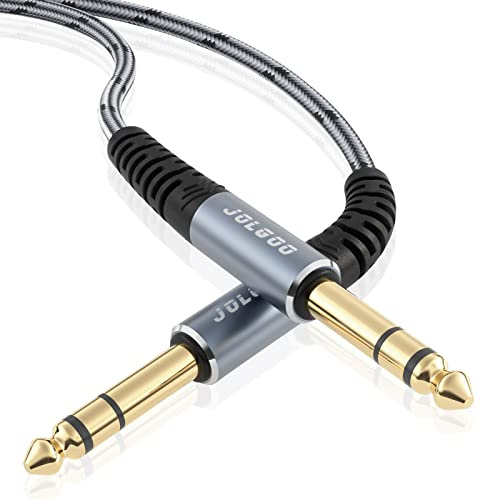 JOLGOO Cavo audio TRS da 6,35 mm TRS a 6,35 mm TRS cavo di collegamento simmetrico TRS, 3 m