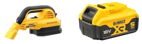 DEWALT DCV517N-XJ XR Handheld Vacuum, 18 V, Black/Yellow Battery