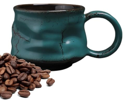 Celuicion Tasses esthétiques, tasses à café rustiques - Tasses vintage mignonnes | Tasses à café irrégulières, tasses à café de ferme pour la famille et les amis, les bureaux, les cafés ou la