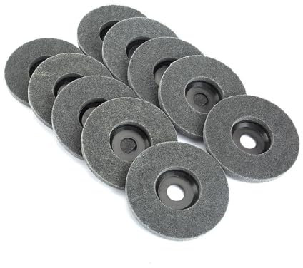Disque abrasif non tissé en fibre de nylon de 4,5 pouces, 115 mm, 5 pouces, alésage de 125 mm, 7/8 po, pour le polissage du métal, 2 pièces, 4,5 pouces