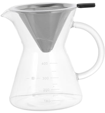 MAGICLULU Caffettiera Goccia Con Caraffa in Acciaio Inossidabile e Borosilicato Filtro in Micro-rete Uscita Acqua Per Caffè Freddo e Altre Bevande