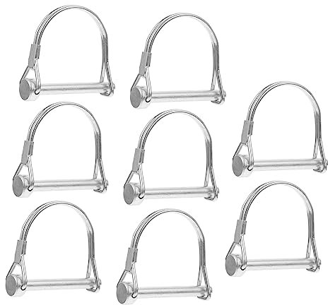 BESPORTBLE 8pezzi d Shaped Shaft Locking Carbon Steel Locating Fasteners for Trailers Trucks Boats and Garden Applications