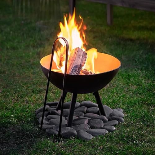 Small Premium Fire Bowl 1.5mm steel Fire Pit - Garden Patio Heater for Wood Logs and Charcoal Burning - Outdoor Garden Fire Bowl Brazier for Warmth and Ambiance