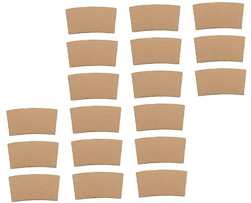 PartyKindom 50stücke Kaffeehülle Aus Hochwertigem Papiermaterial Kompakte Flaschenhülle Tragbare Tassenhülle Hitzebeständige Getränkehülle Multifunktionales Design Für Kälte Und Wärmeisolierun