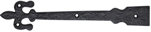 Kooples Hardware Black Antique Hinge Front – Decorative Strap Hinges (305x62mm & 406x112mm) – Traditional Wrought Iron Style – Surface-Mount Dummy Hinges for Gates, Doors, and Shutters