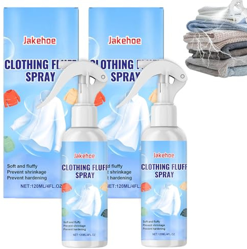 2 Pezzi Spray Antipiega Vestiti, Spray Antistatico per Indumenti, Antistatico per Vestiti, Riduce L'elettricità Statica, Rimuove Rapidamente le Pieghe, Risparmia Tempo di Stiratura (120 ml x 2)