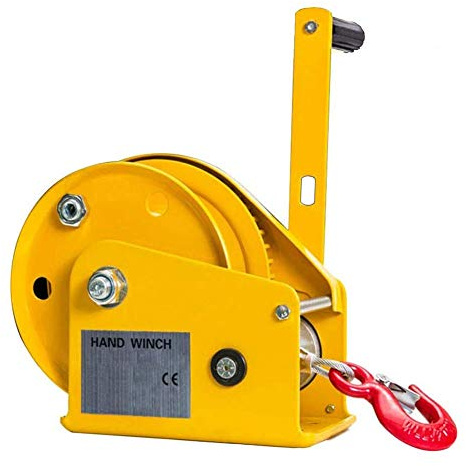 Cabrestante manual profesional con freno de alta resistencia, mecanismo de gancho de seguridad de bloqueo automático, ideal para uso marino y exterior