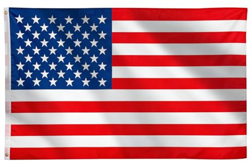 Große USA Flagge 90x150 cm (5x3ft) Riesige Amerikanische Fahne für Fußball WM 2026 Unabhängigkeitstag Olympia Sportevents Deko Dekoration Bar Garten Straße Umzug Fanartikel Public Viewing