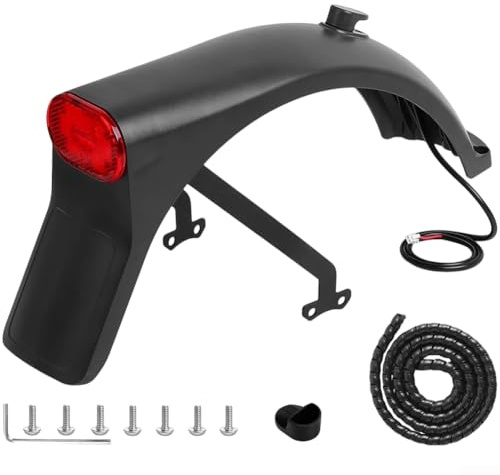 Kit de guardabarros trasero de repuesto, con soporte de luz trasera para scooter eléctrico Xiaomi 5 Pro, plástico ABS para protector contra salpicaduras, accesorio de cubierta de rueda trasera