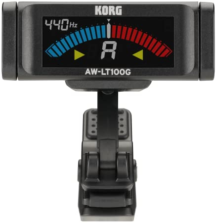 KORG Stimmgerät AWLT100-G Gitarre, E-Gitarre, Akustikgitarre, chromatische, Clip-Tuner mit Kalibrierfunktion, schwarz