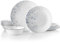 Corelle 18-Piece Dinner Set, Indigo Speckle, Blue and White for 6, Chip Resistant Dinnerware, Includes 26cm Dinner Plates, 17cm Salad/Side Plates and 530ml Soup/Cereal Bowls