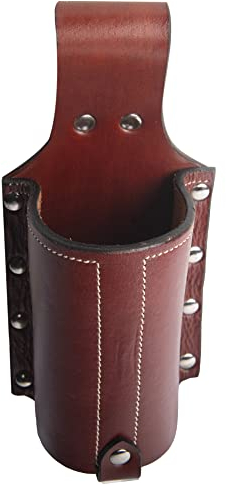 Hulara Fondina per birra in pelle pieno fiore piccola fondina per bottiglia da uomo Cowboy porta birra per viaggio/all'aperto porta bottiglia di birra fibbia