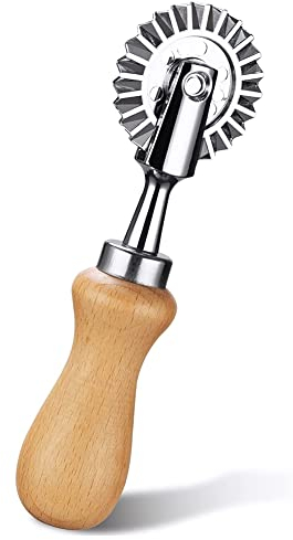 Nemeae Cortador de Rueda de Pastelería - Rueda de Corte de Pastas - Cortador de pasta de Rueda de Cortador de Crimpadora de Ravioli para Accesorios de Pastas de Cocina