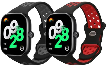 kwmobile Uhrenarmband für Xiaomi Redmi Watch 4 Armband Fitnesstracker Band Set aus TPU Silikon Ersatzarmband